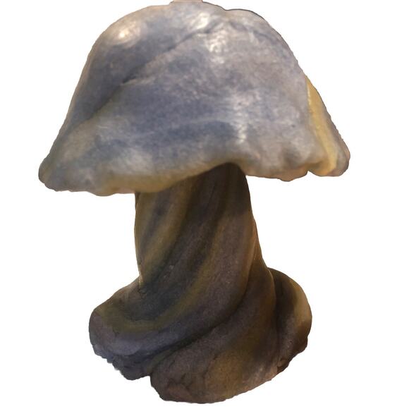 Vintage Mushroom wax Large Is Blues Green Marbled Small Orange /yellow Boho - Picture 2 of 8